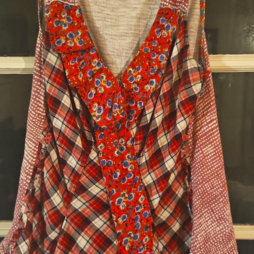 One September/ Anthro Top. Mixed Fabric - Picture 2 of 6